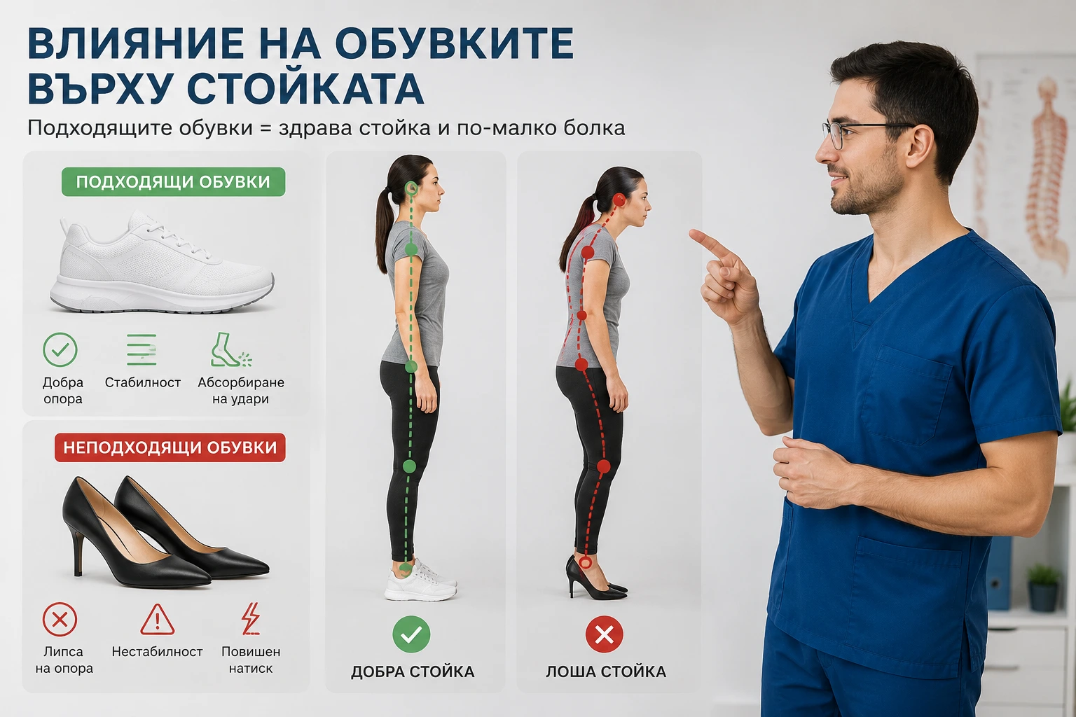 Как обувките влияят на стойката и болката – Kphysio